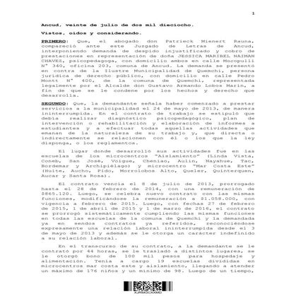 Despido Injustificado asistente de la educación. Sntencia año 2017.pdf