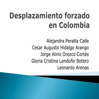 Desplazamiento forzado en colombia ...