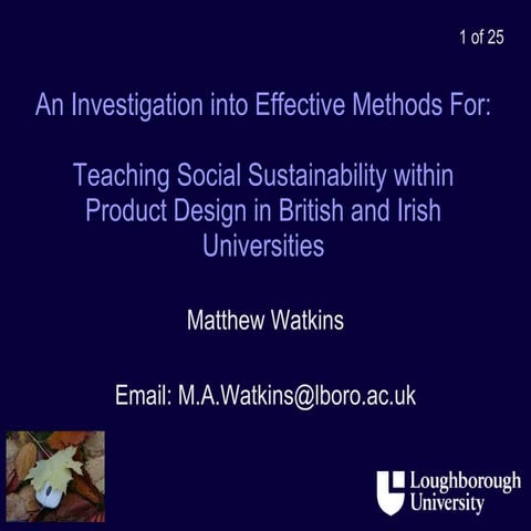 3rd year PhD Presentation DeSReS 2011