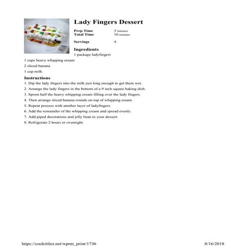 Lady Finger Dessert PDF