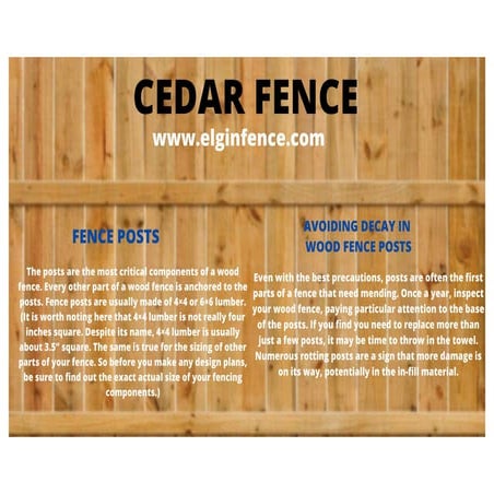 Components of Cedar Fence | PDF