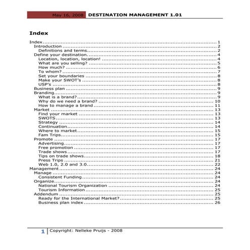 Destination Management 101 | PDF