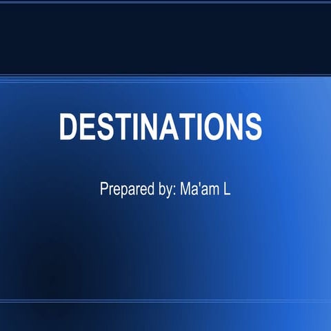 Destinations 3