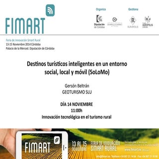 Destinos turisticos inteligentes en...