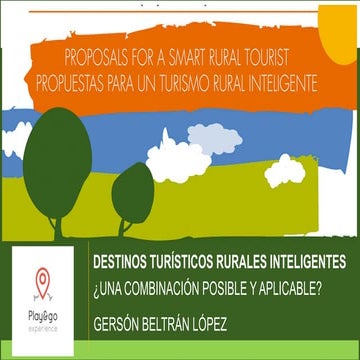 Destinos turisticos rurales inteligentes