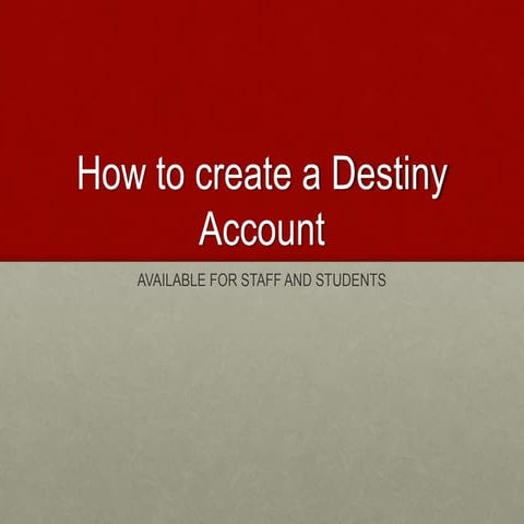 Destiny ppt