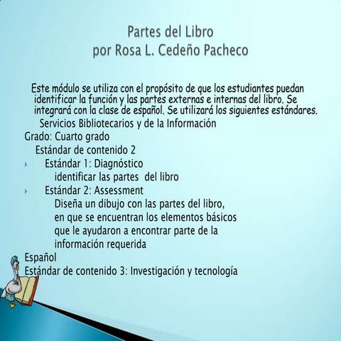 Destrezas Partes Del Libro