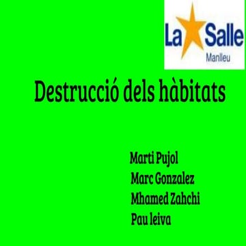 2016 Destrucció d' habitats LS Manlleu 1r ESO