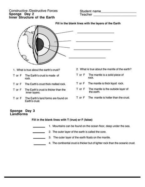 Destruct forces (worksheet answers)