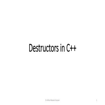 Destructors