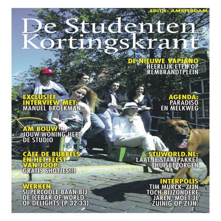 De studenten Kortingskrant editie september 2012