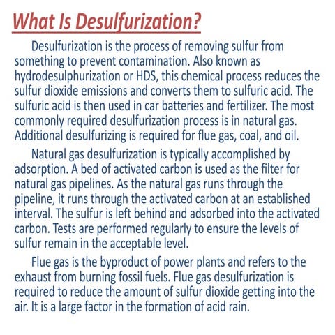 Desulfurization 2