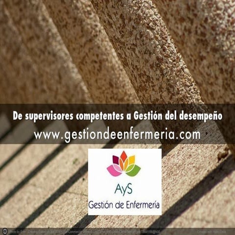 De supervisores competentes a gestion  del desempeño