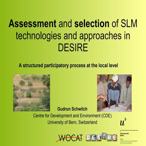 WOCAT (World Overview of Conservation Approaches and Technologies) | PPT