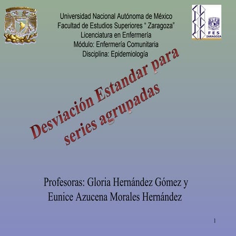 Desviación estandar para series agrupadas