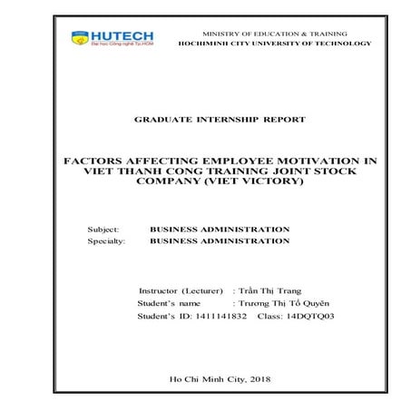 Tạo Động lực làm việc cho nhân viên tại công ty kinh doanh máy tính