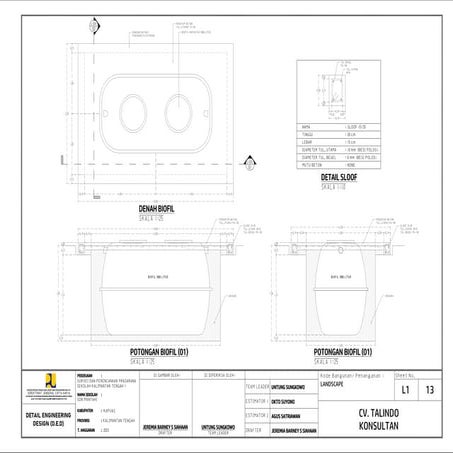 Design Biofil Untuk Pekerjaan Sanitasi Toilet | PDF
