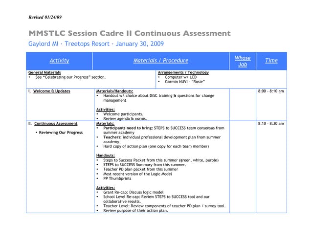 Detailed  Agenda 01