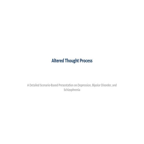 Understanding Altered Thought Processes in Depression, Bipolar Disorder ...
