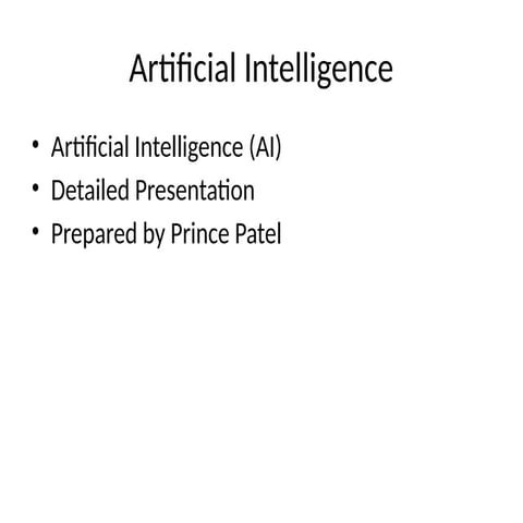 A BRIEF INTRODUCTION TO ARTIFICIAL INTELLIGENCE | DOCX