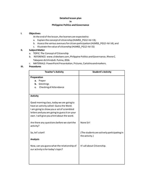 Detailed lesson plan for Pol Gov.docx