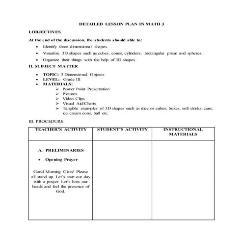 Detailed lesson plan in math 3 final