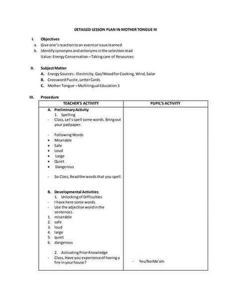 Lesson Plan For Kindergarten lesson-plan-for-kindergarten