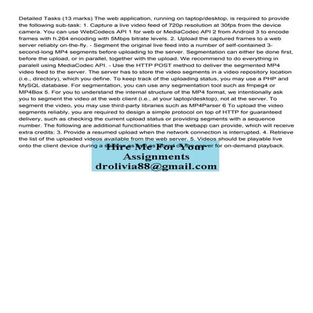 Detailed Tasks 13 marks The web application running on la.pdf