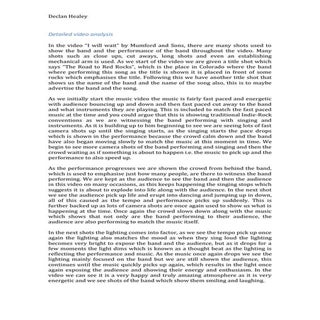 Detailed video analysis