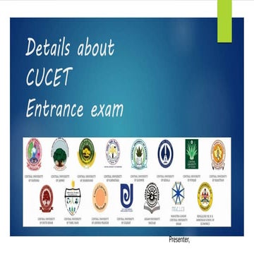 Details about CUCET entrance exam