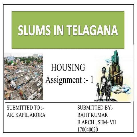 Detail state wise slums TELAGANA