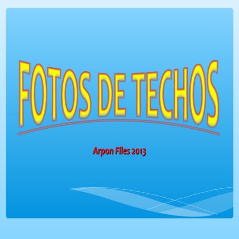 De techos y arquitectura