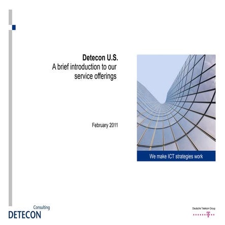Detecon USA Service Offering Portfolio