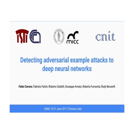 Detecting adversarials examples attacks to deep neural networks