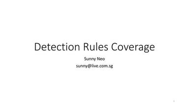 Detection Rules Coverage