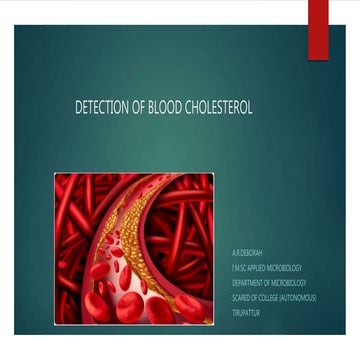 Detection of blood cholesterol