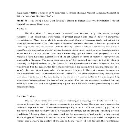Detection of Wastewater Pollution Through Natural Language Generation With a ...