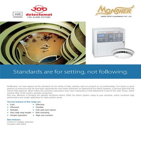 Detectomat Fire Alarm Systems in India by Monsher