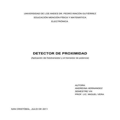 Detector de proximidad