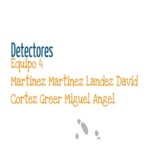 Detectores Analisis Instrumental | PPTX