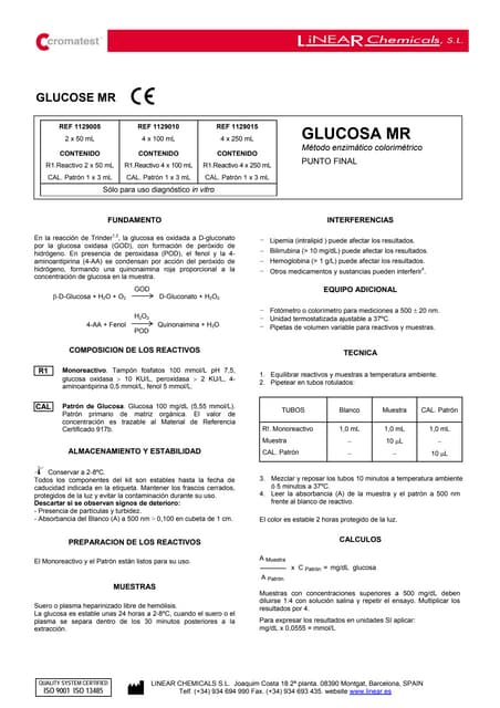 determinacion de azúcar linear unit raza por metodo enzimatico