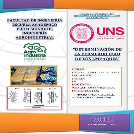 Determinacion de la permeabilidad de los empaques