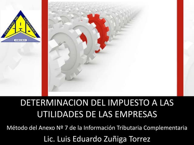 Determinacion del impuesto a las ut...