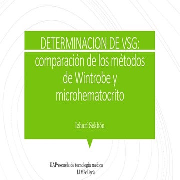 Determinacion de vsg