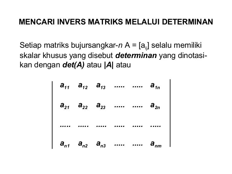 Determinan Matriks<script async src=