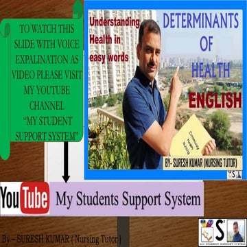 Determinanats  of  health in  english