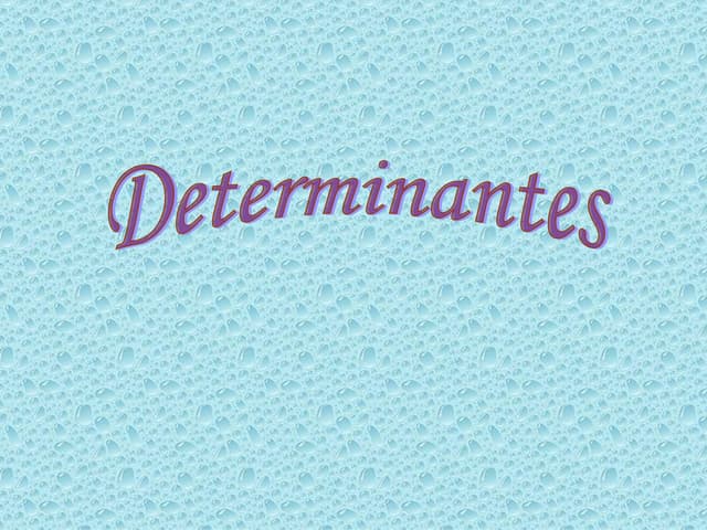 Determinantes 2º ano