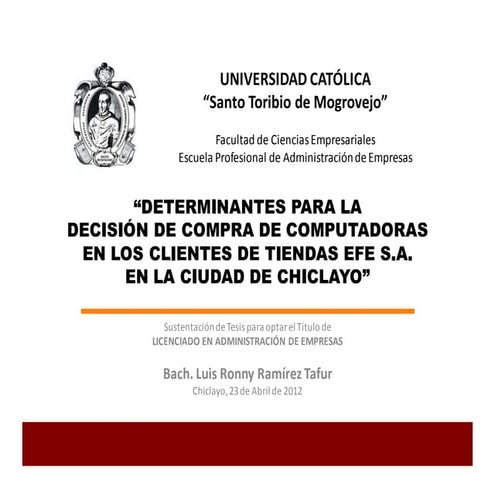 Determinantes de la Compra de Computadoras