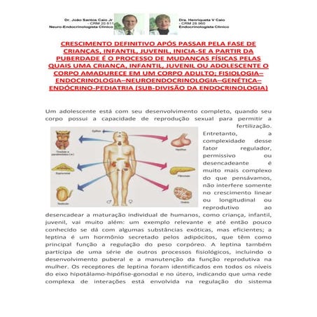 Determinantes do Crescer e Maturação Crianças,Infantil,Juvenil e Subst. Metab...