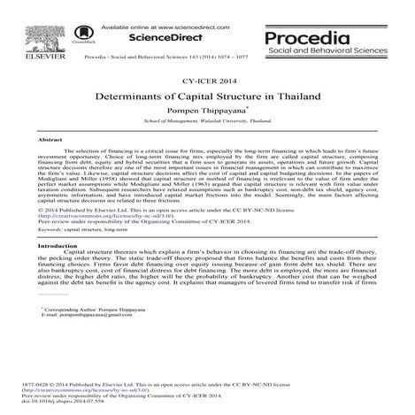 Determinants of capital structure